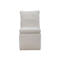 Liberty Furniture Industries, Inc. Accent Dining Chair with Castors - Squared Back - Ivory Upholstry