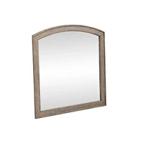 Liberty Furniture Industries, Inc. Arched Mirror with Dresser Mount 41" x 40"- Burnished Oak Wood Frame