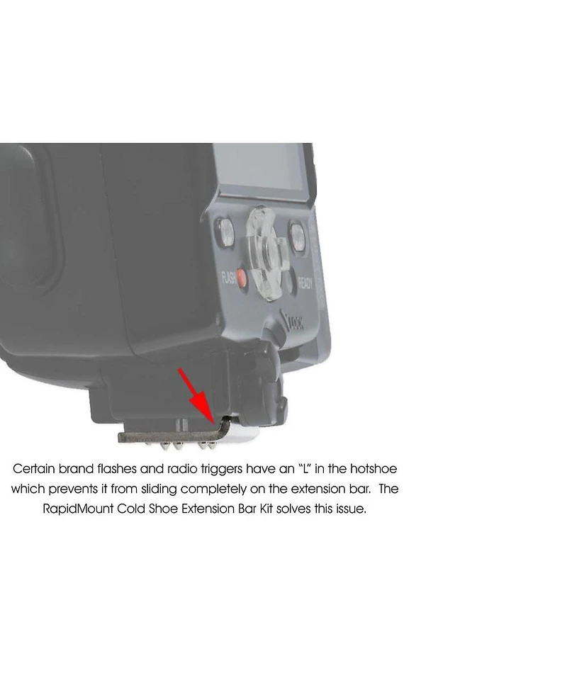 Tether Tools RapidMount Cold Shoe Slider for Extension Bar