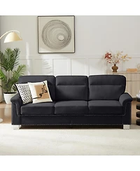 Streamdale Furniture 82" Modern Snowfleece 3-Seater Sofa