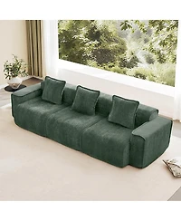 Streamdale Furniture Streamlined Deep Seat Modular 3-Seat Sofa with French Edge Piping