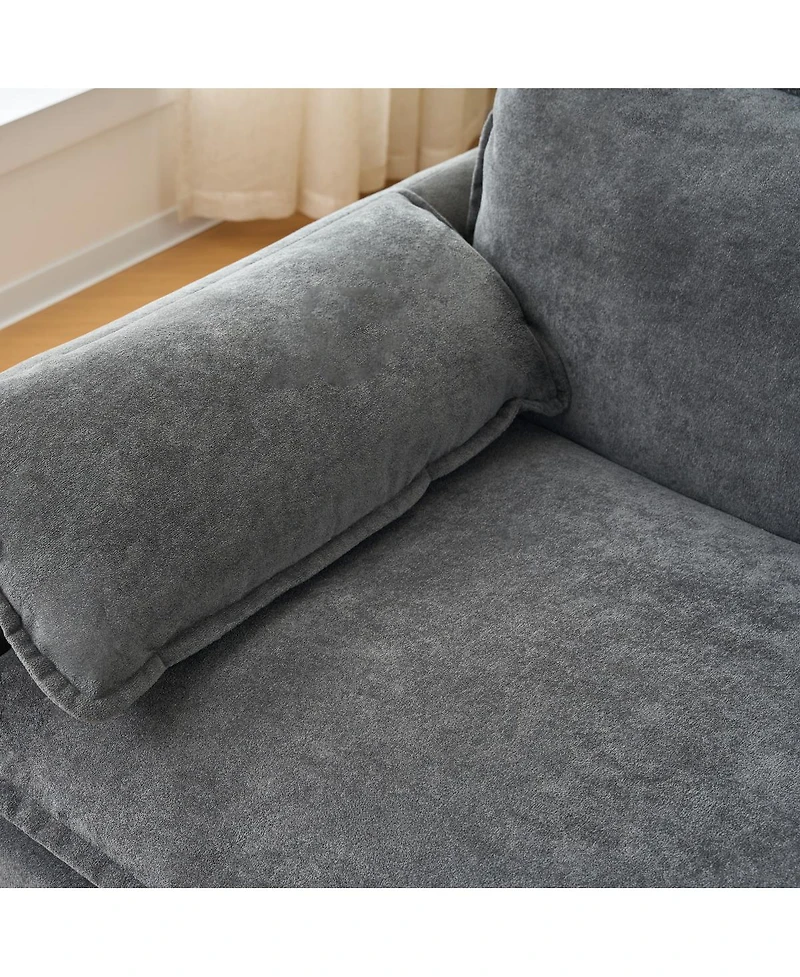 Streamdale Furniture Deep Seat Luxury 2 Piece Loveseat Couch and Sofa Armchair Set.