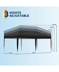 gaomon Portable Outdoor 10x20 Pop Up Canopy Tent for Picnics, Camping