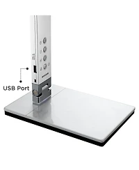 360 Lighting Modern desk lamp, 16.5 inches , with touch dimmer, Led nightlight, and built-in Usb port-ideal for bedside or home office.
