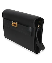 Pre-Owned Hermes Black Epsom Kelly To Go Wallet Ghw