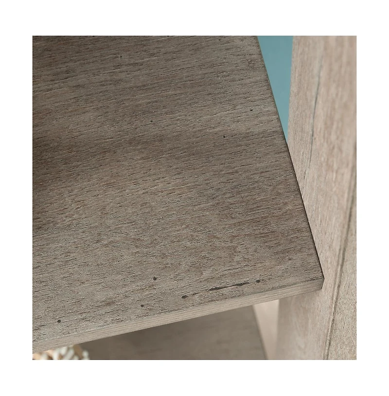 Sauder Trestle Open Shelving, Mystic Oak finish