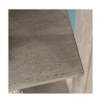 Sauder Trestle Open Shelving, Mystic Oak finish