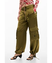 Desigual Women's Satin cargo pants