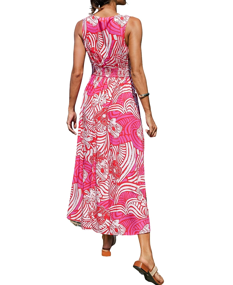 Cupshe Women's Sky Painting Tropical Maxi Beach Dress