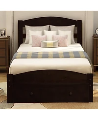 Sailvan Platform Twin Bed Frame with Storage Drawer and Wood Slat Support No Box Spring Needed