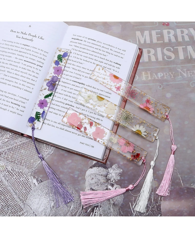 Gnuadz Bookmarks Handmade Dried Flower Tassels Reading Gift