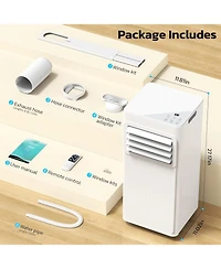 Antartic Star 10000 Btu Portable Air Conditioner for Rooms up to 550 Sq Ft, 4-in-1 Ac with Cool, Fan, Dehumidifier, Sleep, Remote and 24H Timer