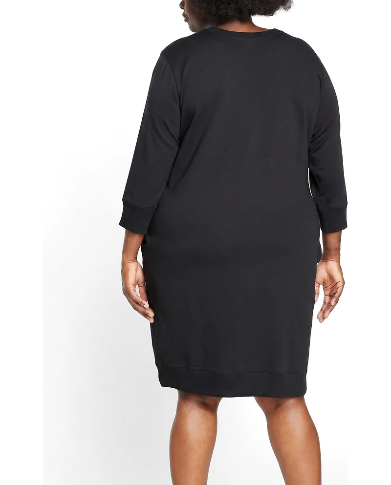Universal Standard Plus Misa Tie Sweatshirt Dress