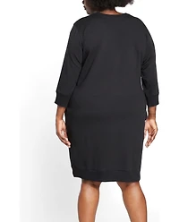 Universal Standard Plus Misa Tie Sweatshirt Dress