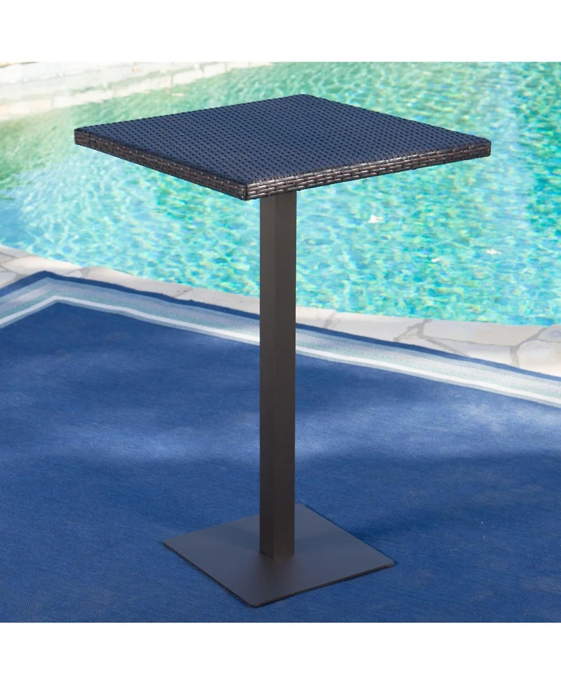 flynama 26" Square Rattan Bar Table