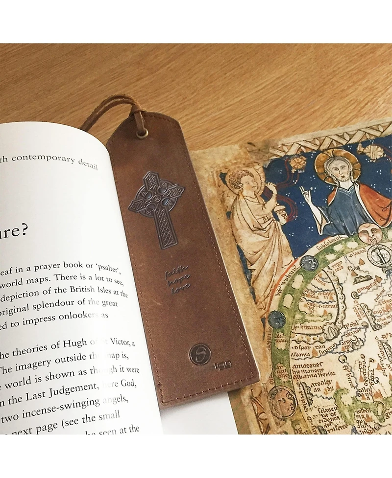 Gnuadz Leather Celtic Cross Bookmark Handmade Gift