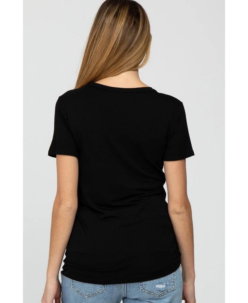 Pinkblush Maternity Blue Basic Short Sleeve Top