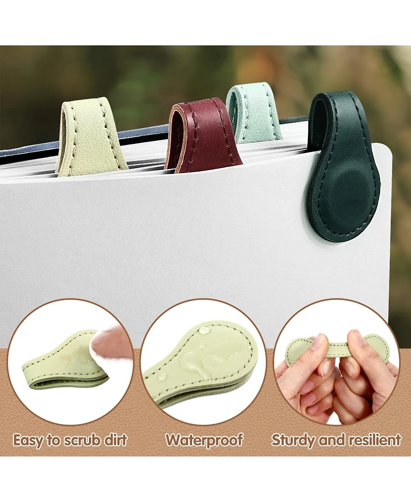 Gnuadz Magnetic Leather Bookmark Retro Clip Reading Gift