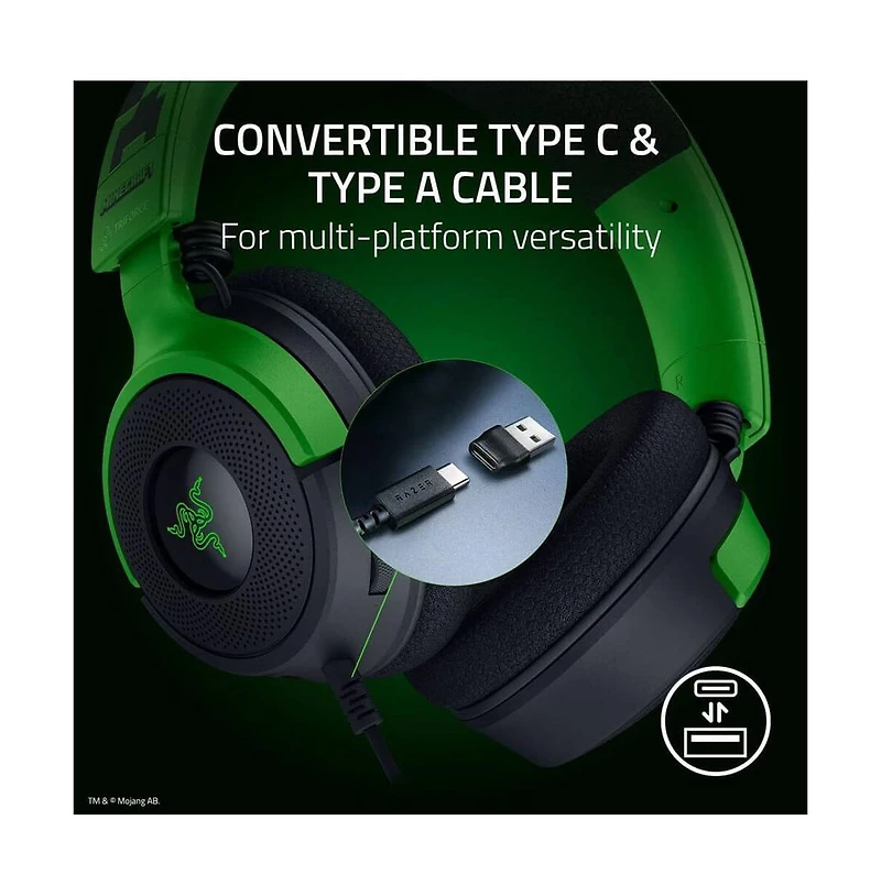 Razer Kraken V4 X Minecraft Edition Gaming Headset