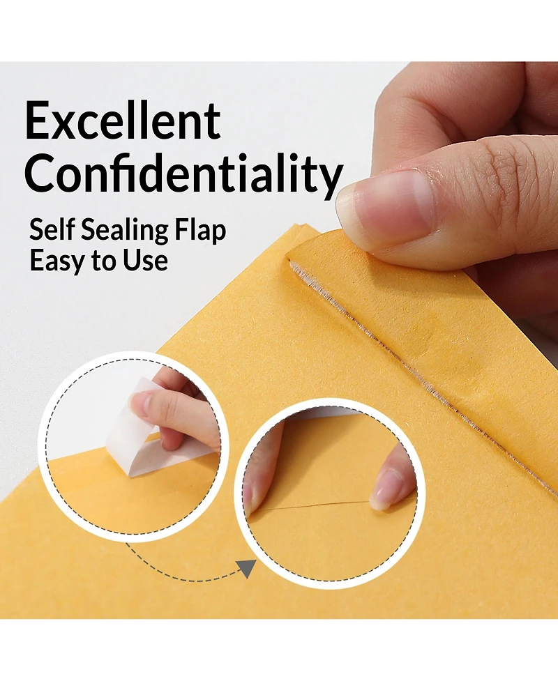Gnuadz Manilla Envelopes Quick-seal Security Catalog Mailing 100 Pack
