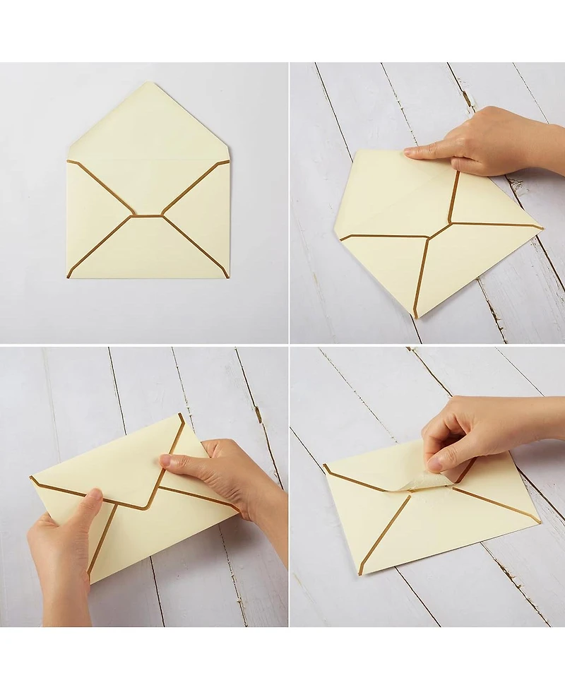 Gnuadz Christmas A7 Envelopes With Border For Invitations Gift Cards