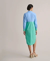 UNTUCKit Women's Stretch Cotton Colorblock Meryl Shirtdress