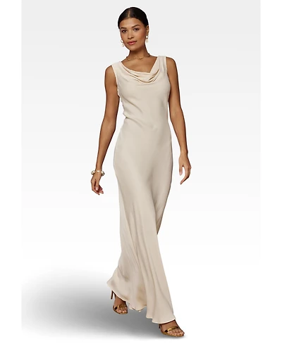 Maids to Measure Women's Pandy Satin Cowl Bridesmaid Dress