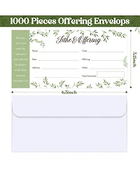 Gnuadz Church Offering Envelopes Tithes and Donations Botanical Design
