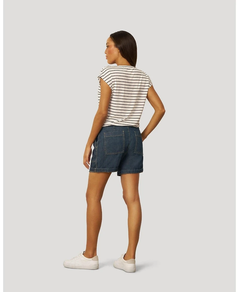 Cable & Gauge Women's Fine Stripe Tie Bottom Top