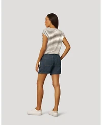 Cable & Gauge Women's Fine Stripe Tie Bottom Top