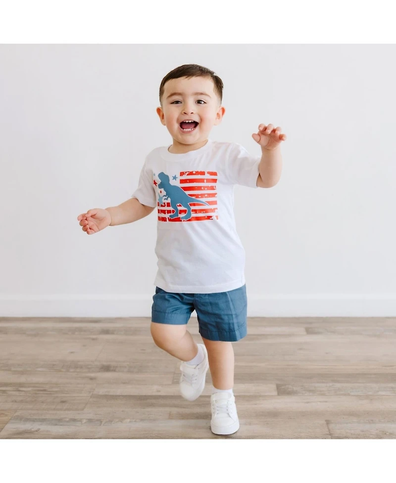 Sweet Wink Baby Boys All American Dino Short Sleeve T-Shirt
