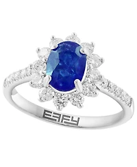 Effy Collection Sapphire (1-1/5 ct. t.w.) & Diamond (5/8 ct. t.w.) Ring in 14k White Gold