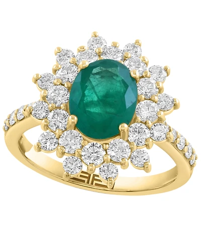 Effy Collection Emerald (1-1/2 ct. t.w.) & Diamond (1-1/4 ct. t.w.) Ring in 14k Yellow Gold
