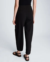 Kenneth Cole Women's Fly-Front Hollywood Waist Pleated Pants