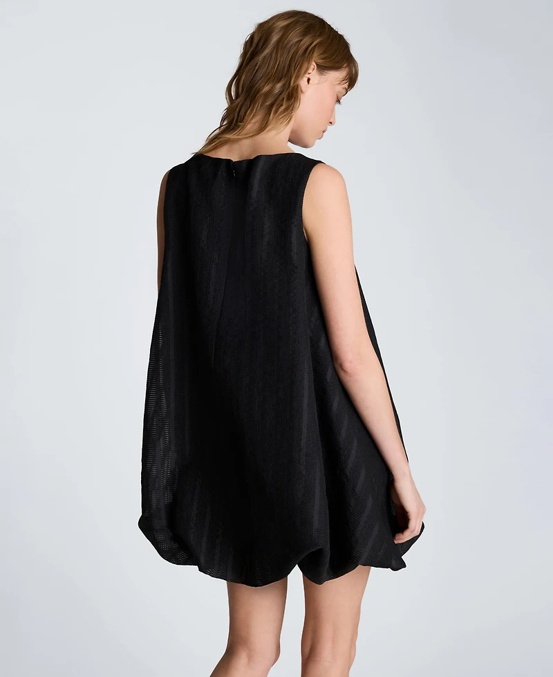 Kenneth Cole Women's Boat Neck Bubble Hem Mini Dress