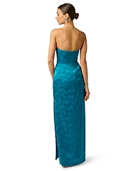 Adrianna Women's Printed Strapless Pleated Dress