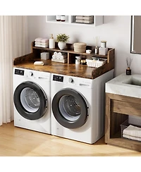 gaomon 2-Tier Washer Dryer Countertop, Shelf/Drawers Non-Slip Laundry Topper