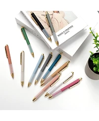 Gnuadz Ballpoint Pens Retractable Soft Grip 1mm Medium Point