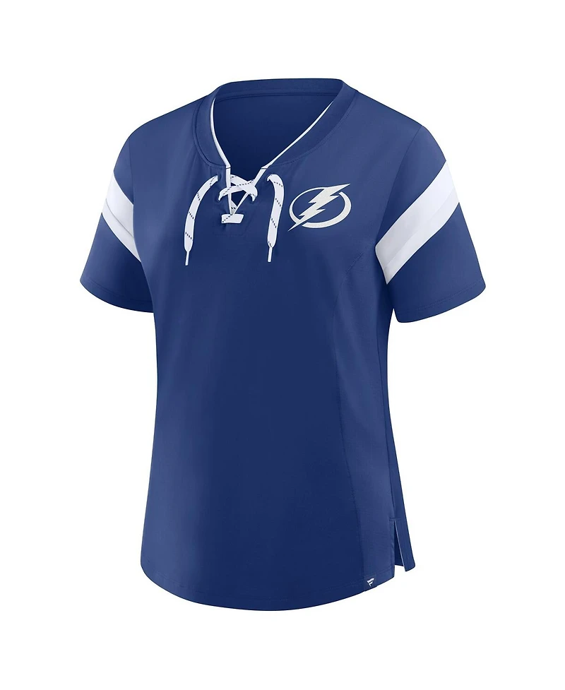 Fanatics Women's Blue Tampa Bay Lightning Offside Athena T-Shirt