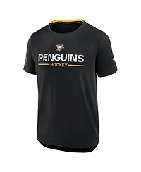 Fanatics Men's Black Pittsburgh Penguins Authentic Pro Rink Tech T-Shirt