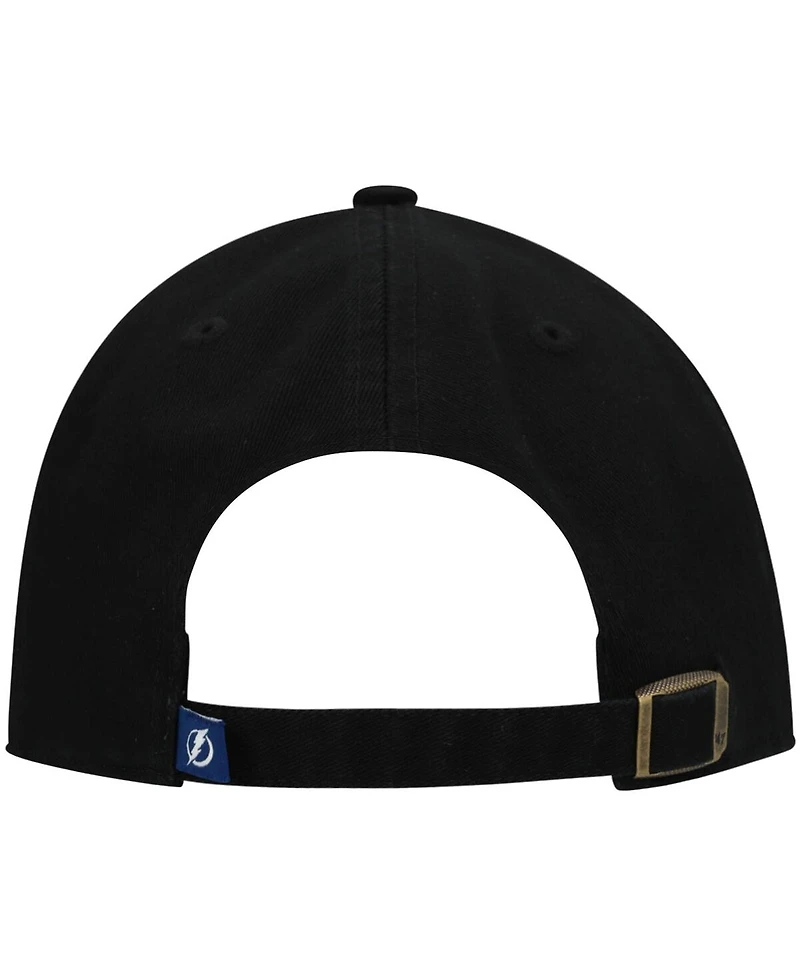'47 Brand Men's Black Tampa Bay Lightning Team Clean Up Adjustable Hat
