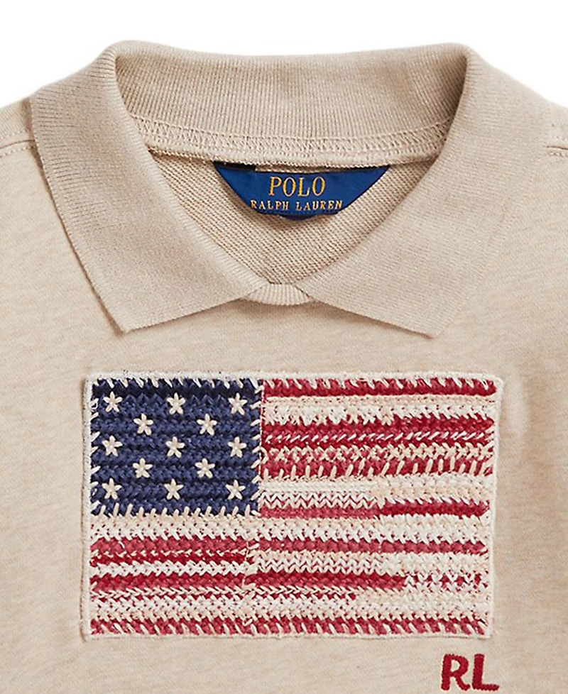 Polo Ralph Lauren Girls' 2T-6X Flag Terry Long-Sleeve Sweatshirt