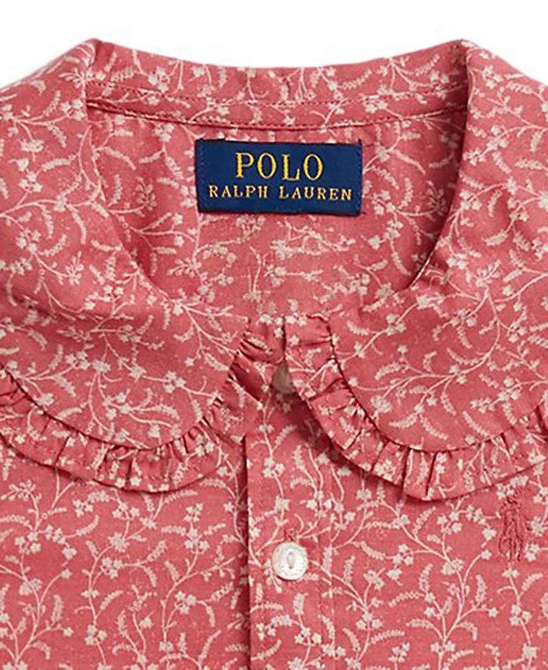 Polo Ralph Lauren Girls' 2T-6X Floral Sleeveless Shirt Dress