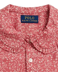 Polo Ralph Lauren Girls' 2T-6X Floral Sleeveless Shirt Dress
