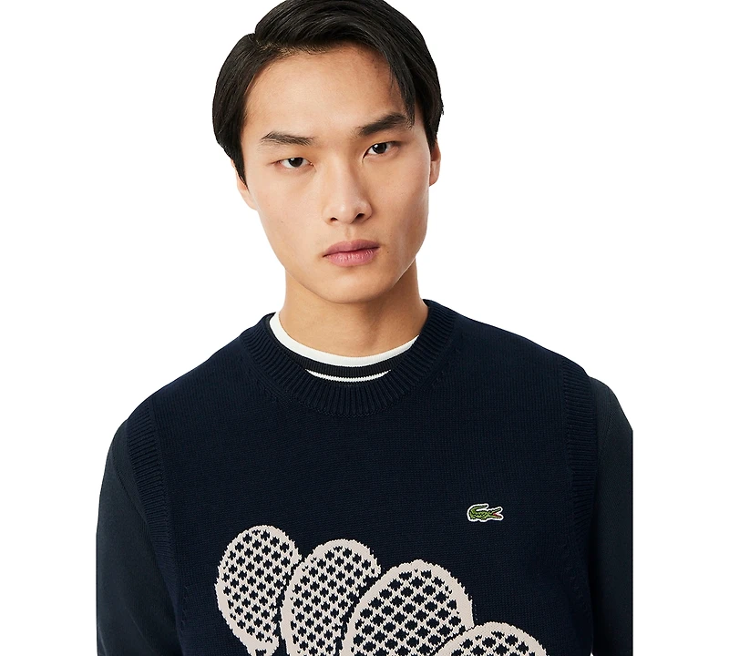 Lacoste Men's Tennis Racket Crewneck Sweater Vest