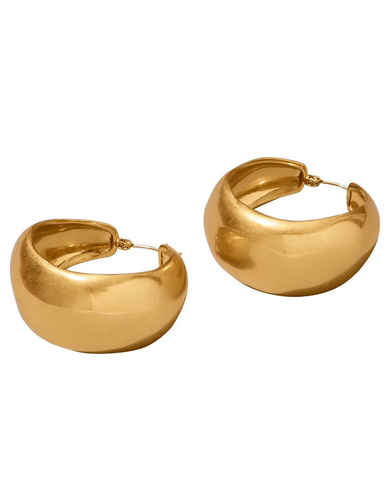 Donna Karan 24k Gold-Plated Statement Hoop Earrings