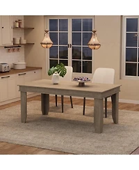 gaomon 63 Farmhouse Dining Table For 4-6 People, Room, Kitchen