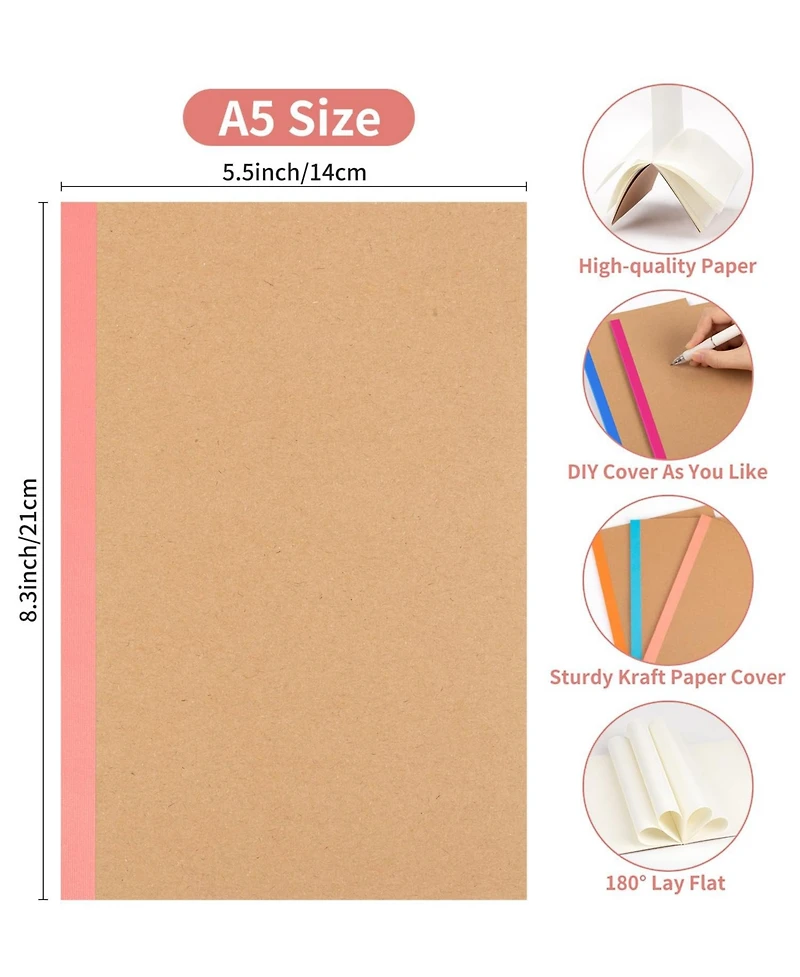 Gnuadz Rainbow Blank Notebook Journals Bulk