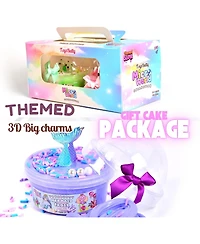 ToysButty Finoclay Butter Slime kit, MicroWorld 2 Pack Clear and Fluffy Slime for Kids, Unicorn Mermaid Theme Party Favors with 6 Slime add ins