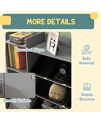 Qaba Toy Storage Organizer with 8 Bins, 2 Storage Cubbies, Shelf, Drawer